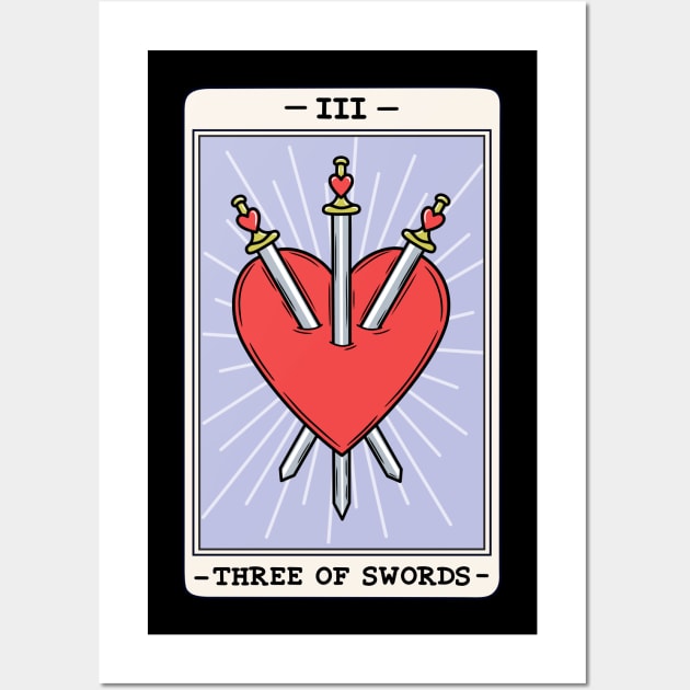 Three of swords Wall Art by Maariahdzz